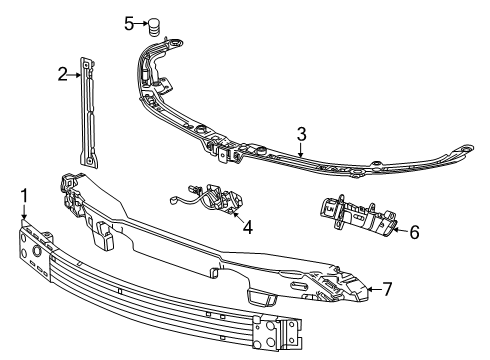 2024 Buick Envista Bumper & Components - Front Diagram