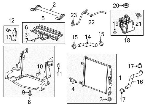 2016 Cadillac CTS Lower Hose Diagram for 84128850
