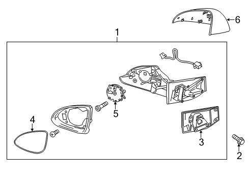 2016 Chevy Spark EV Outside Mirrors Diagram