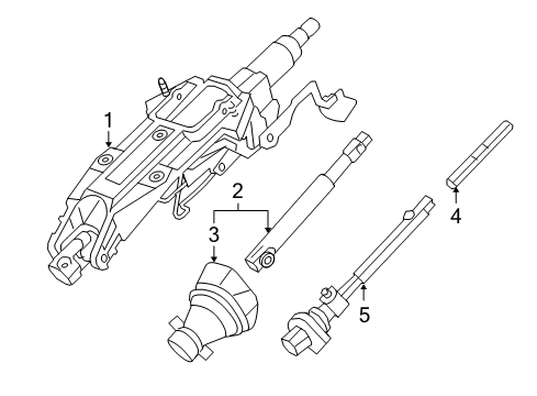 2014 Cadillac CTS Steering Column Assembly Diagram 3 - Thumbnail