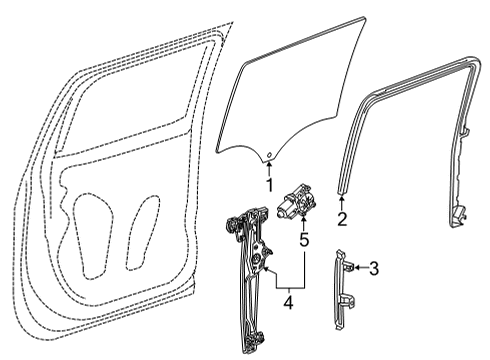 2021 Chevy Silverado 2500 HD Rear Door Diagram