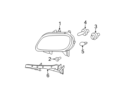2010 Chevy HHR Headlamp Components Diagram
