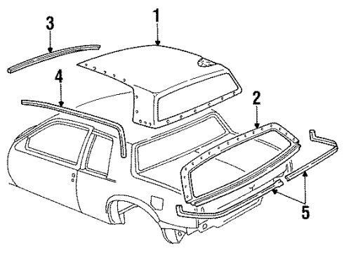 1989 Cadillac Eldorado Vinyl Roof Diagram