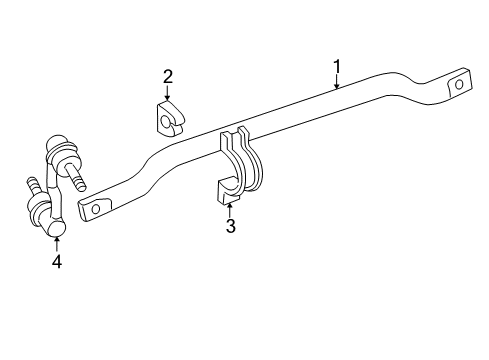 2001 Chevy Corvette Stabilizer Bar & Components Diagram 4 - Thumbnail