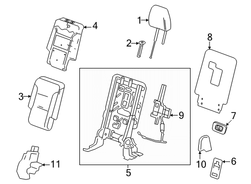 2025 Buick Enclave Third Row Seats Diagram 2 - Thumbnail