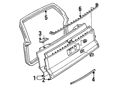 1992 Oldsmobile Custom Cruiser Tail Gate Diagram