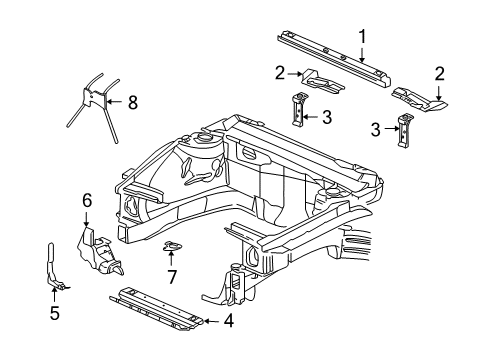 1998 Buick Park Avenue Radiator Support Diagram