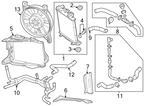 2025 Chevy Corvette Radiator & Components Diagram 2 - Thumbnail