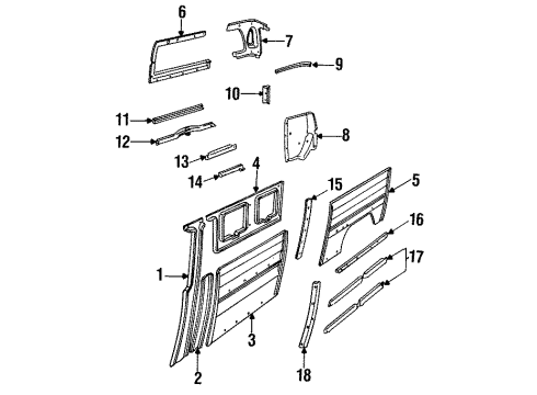 1996 Chevy P30 Interior Trim - Side Panel Diagram 3 - Thumbnail
