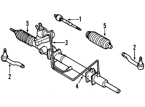 2002 Chevy Tracker P/S Pump & Hoses Diagram