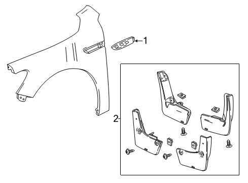 2018 Buick LaCrosse Exterior Trim - Fender Diagram