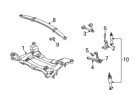 2006 Cadillac XLR Front Suspension Components Diagram