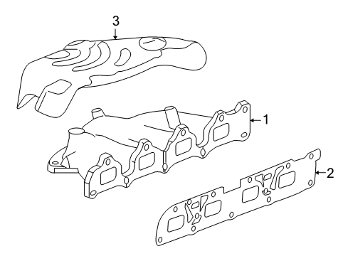 2014 GMC Terrain Exhaust Manifold Gasket Diagram for 12646199