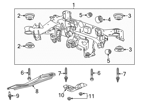 2018 Chevy Camaro Suspension Mounting - Rear Diagram
