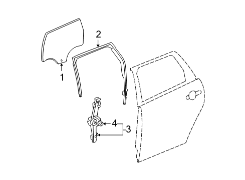 2006 Chevy Malibu Glass - Door Diagram