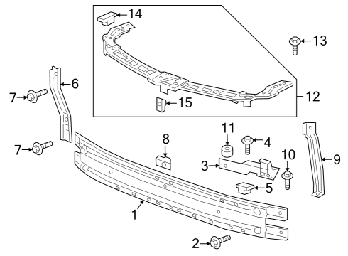 2025 Chevy Blazer Bumper & Components - Front Diagram 3 - Thumbnail