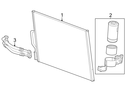 2025 Cadillac LYRIQ A/C Condenser Diagram