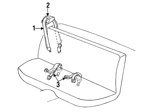 1994 Chevy Lumina Rear Seat Belts Diagram