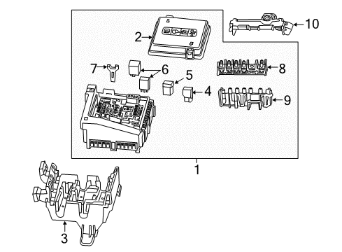2017 Chevy Camaro Fuse & Relay Box Diagram for 84044722