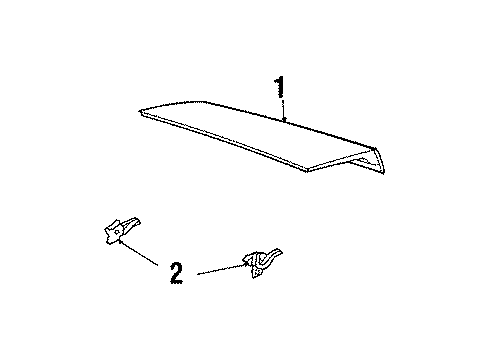 1987 Chevy Cavalier Trunk Lid & Components Diagram
