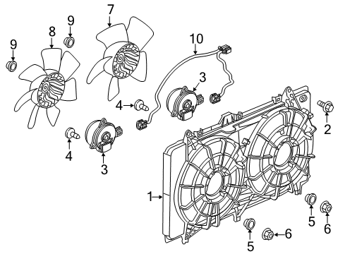 2015 Chevy Camaro Fan Motor Screw Diagram for 11570325