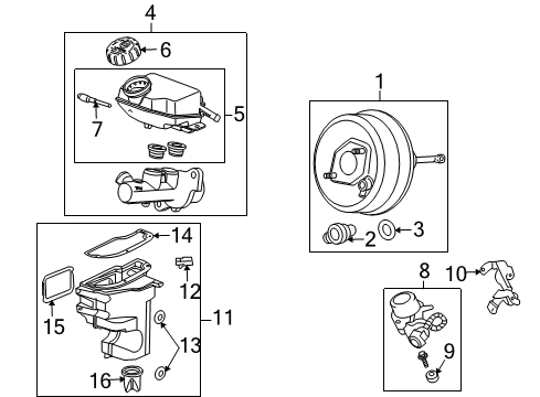 2006 Pontiac Solstice Grommet, Vacuum Power Brake Booster Check Diagram for 5461808