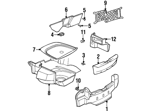 1995 Oldsmobile Aurora Interior Trim - Rear Body Diagram