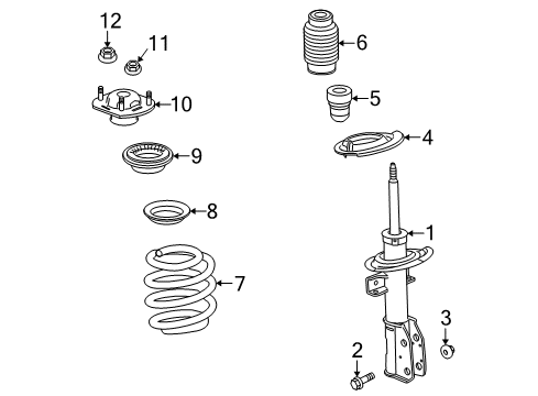 2012 Buick Enclave Struts & Components Diagram