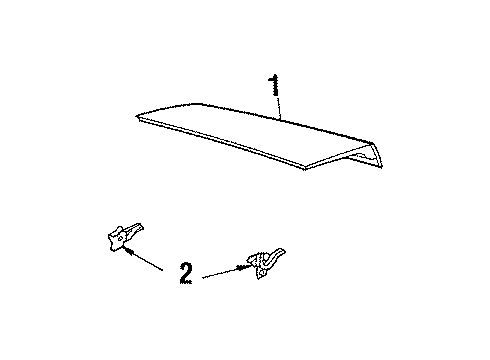 1985 Pontiac J2000 Sunbird Trunk Lid & Components Diagram