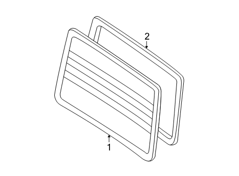 1995 Pontiac Sunfire Back Glass, Rear Diagram for 22729677
