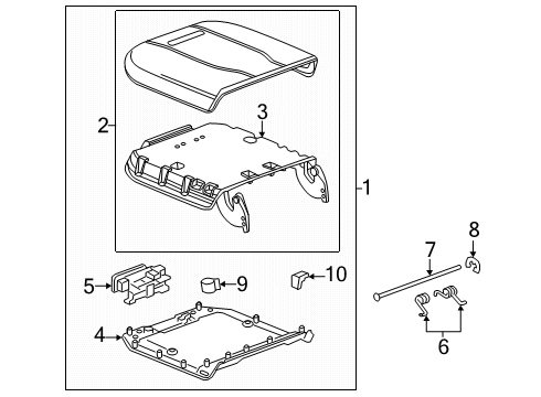 2024 Chevy Silverado 2500 HD Center Console Diagram