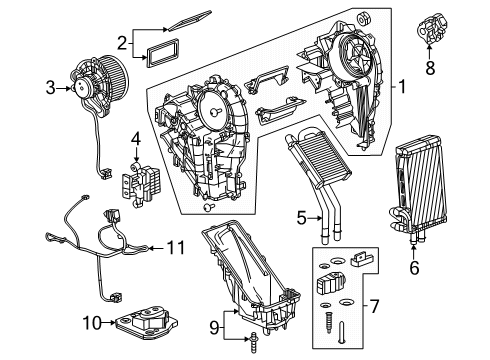 2025 Buick Enclave A/C Evaporator & Heater Components Diagram