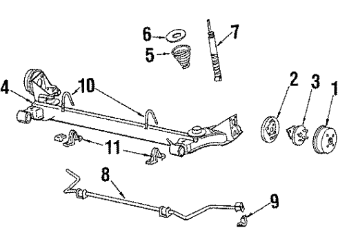 1984 Buick Skyhawk Clamp Bushing Diagram for 10018196