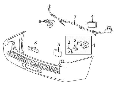 2015 Cadillac Escalade ESV Harness, Rear Diagram for 23316327