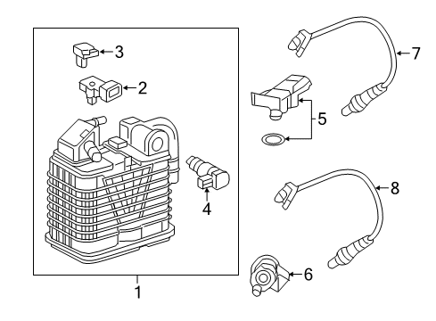 2018 Buick LaCrosse Oxygen Sensor Diagram for 12683553