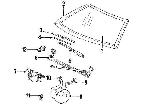 1994 Pontiac Sunbird Motor Cover Diagram for 22039315