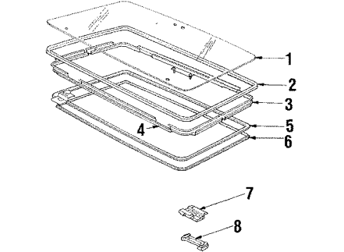 1989 Pontiac Sunbird Sunroof Diagram