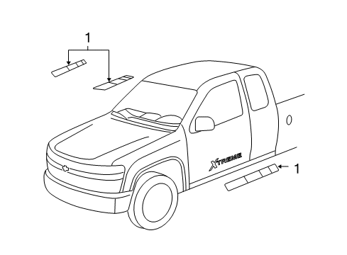 2005 Chevy Colorado Stripe Tape Diagram