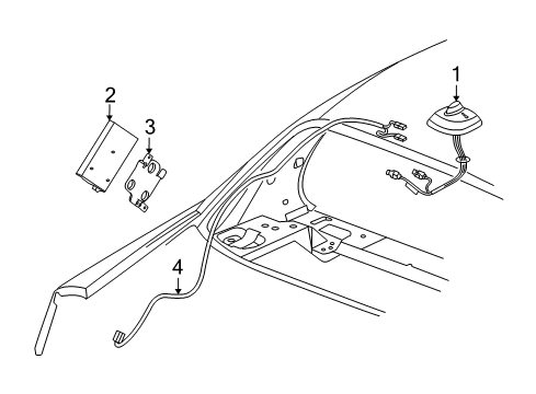 2003 Pontiac Bonneville Antenna & Radio Diagram