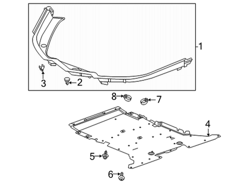 2025 Chevy Corvette Splash Shields Diagram 2 - Thumbnail
