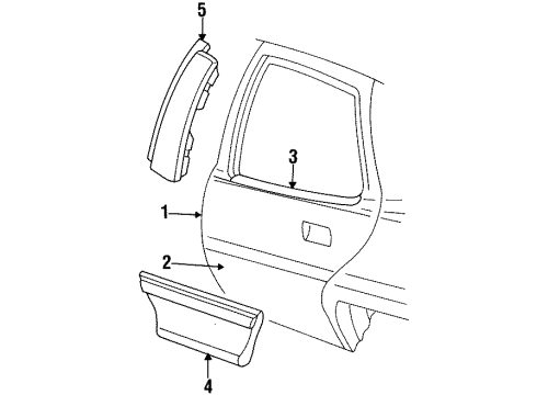 1992 Buick Skylark Door & Components Diagram