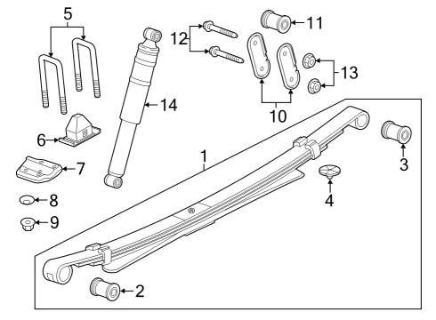 2023 Chevy Colorado Rear Suspension Components Diagram 2 - Thumbnail