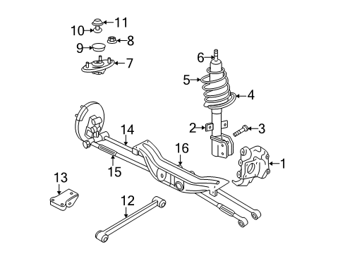 2006 Chevy Impala Coil Spring, Rear Passenger Side Diagram for 20923328