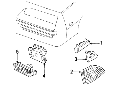 1988 Pontiac Sunbird Parking Lamp Diagram for 915627