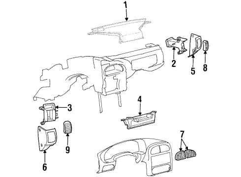 2002 Saturn SL2 Ducts Diagram