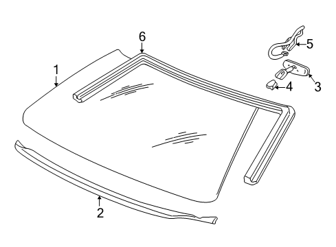 2002 Buick Century Mirror Inside Cover, Black, Rear Diagram for 10307499
