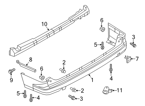 2015 Chevy City Express Bumper & Components - Rear Diagram