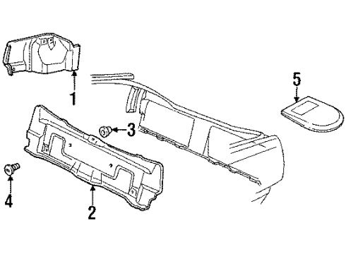 1990 Buick LeSabre Interior Trim - Rear Body Diagram