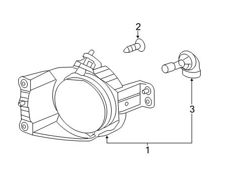 2012 Chevy Sonic Fog Lamp Assembly Diagram for 96830994