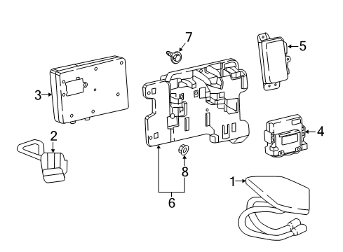 2024 Chevy Traverse Limited Communication System Components Diagram